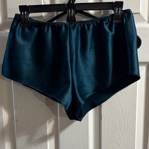 Victoria's Secret Satin Teal Shorts